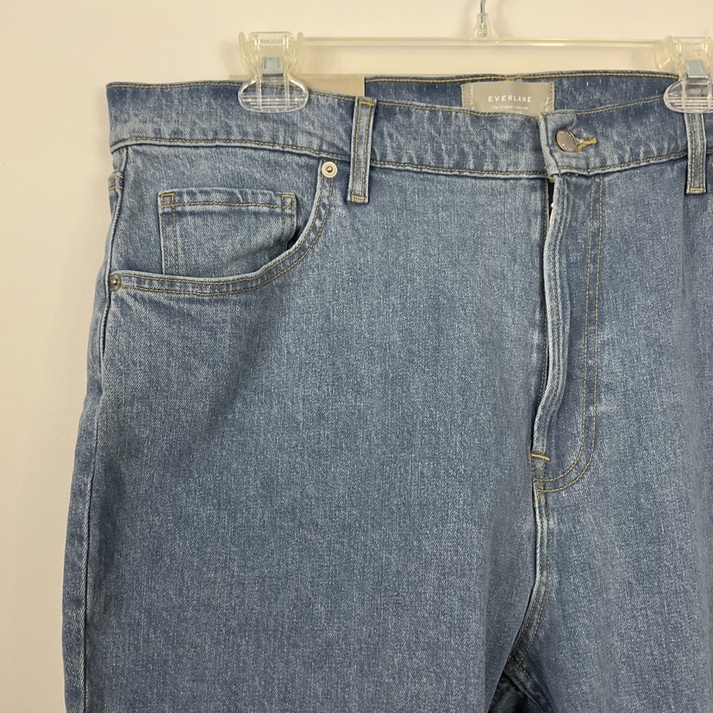 EVERLANE The Original Cheeky Jean Straight Leg High Rise Crop Denim Size 34 - Picture 2 of 8